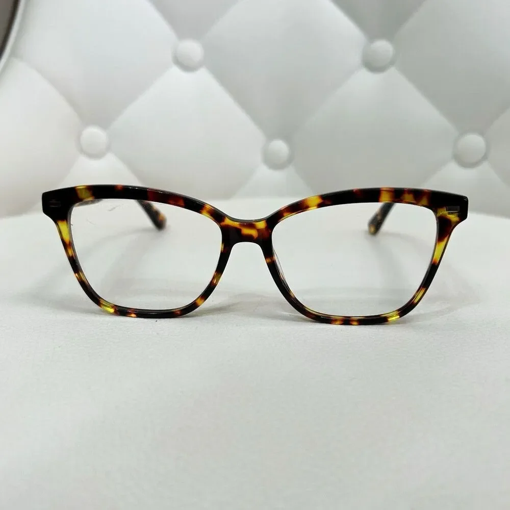 YESGLASSES Tortoise Shell Brown Full Rim Plastic Eyeglass Frames 51-18-135 C02